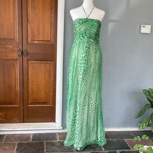 Laundry by Shelli Segal silk animal print maxi dress